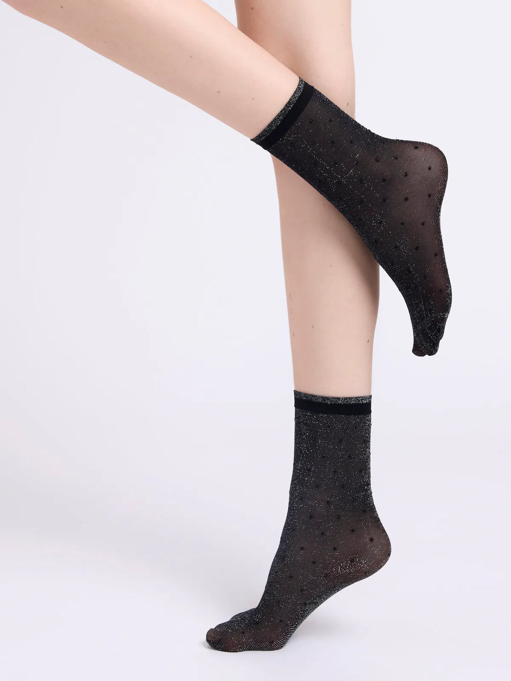 Tindra Sheer Lurex Ankle Socks 20D